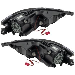 Dodge Dart Headlight Assemblies - ORACLE Lighting - SMD Halo, HID Style, ColorSHIFT - Black - `13-`14